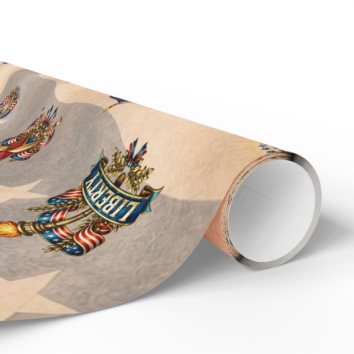 Vintage Americana Wrapping Paper | American Flag & Eagle Gift Wrap