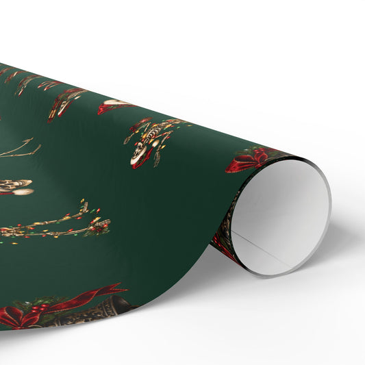 Skeleton Gothic Christmas Wrapping Paper | Gothmas Gift Wrap