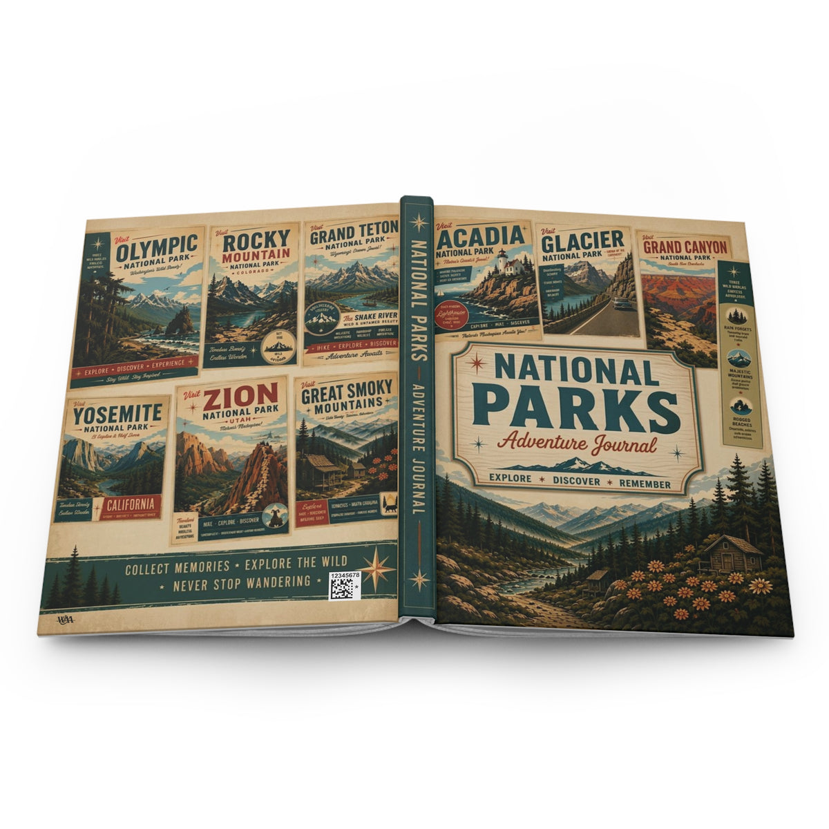 National Parks Hardcover Journal | Vintage Travel Notebook
