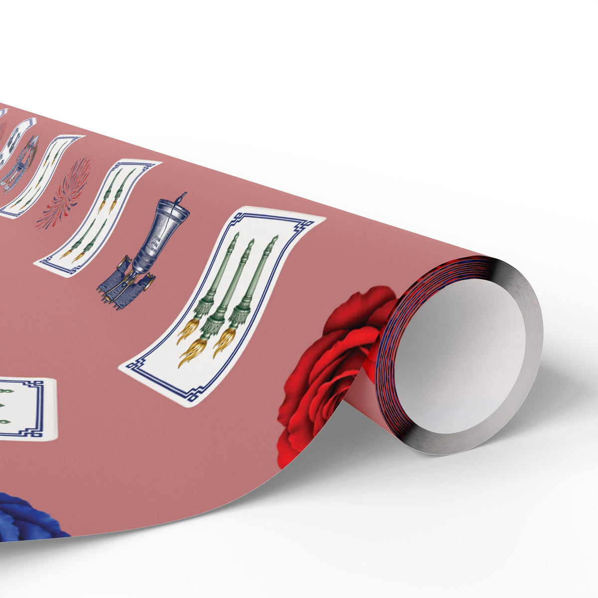 Red Liberty Mahjong Wrapping Paper | Patriotic Americana Gift Wrap