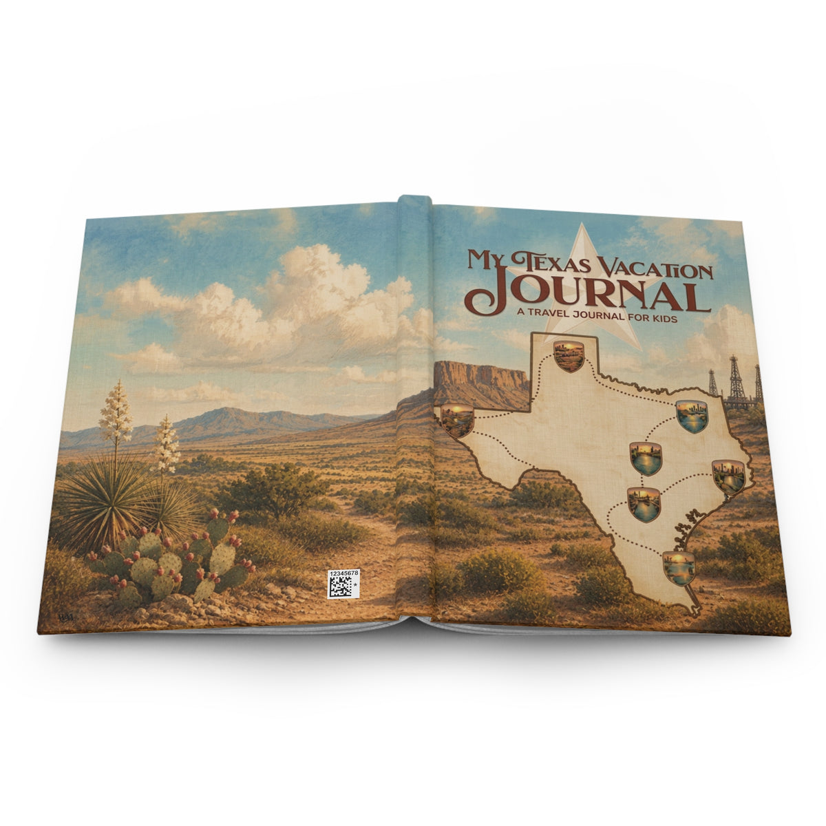 My Texas Vacation Hardcover Journal | Travel & Road Trip Notebook