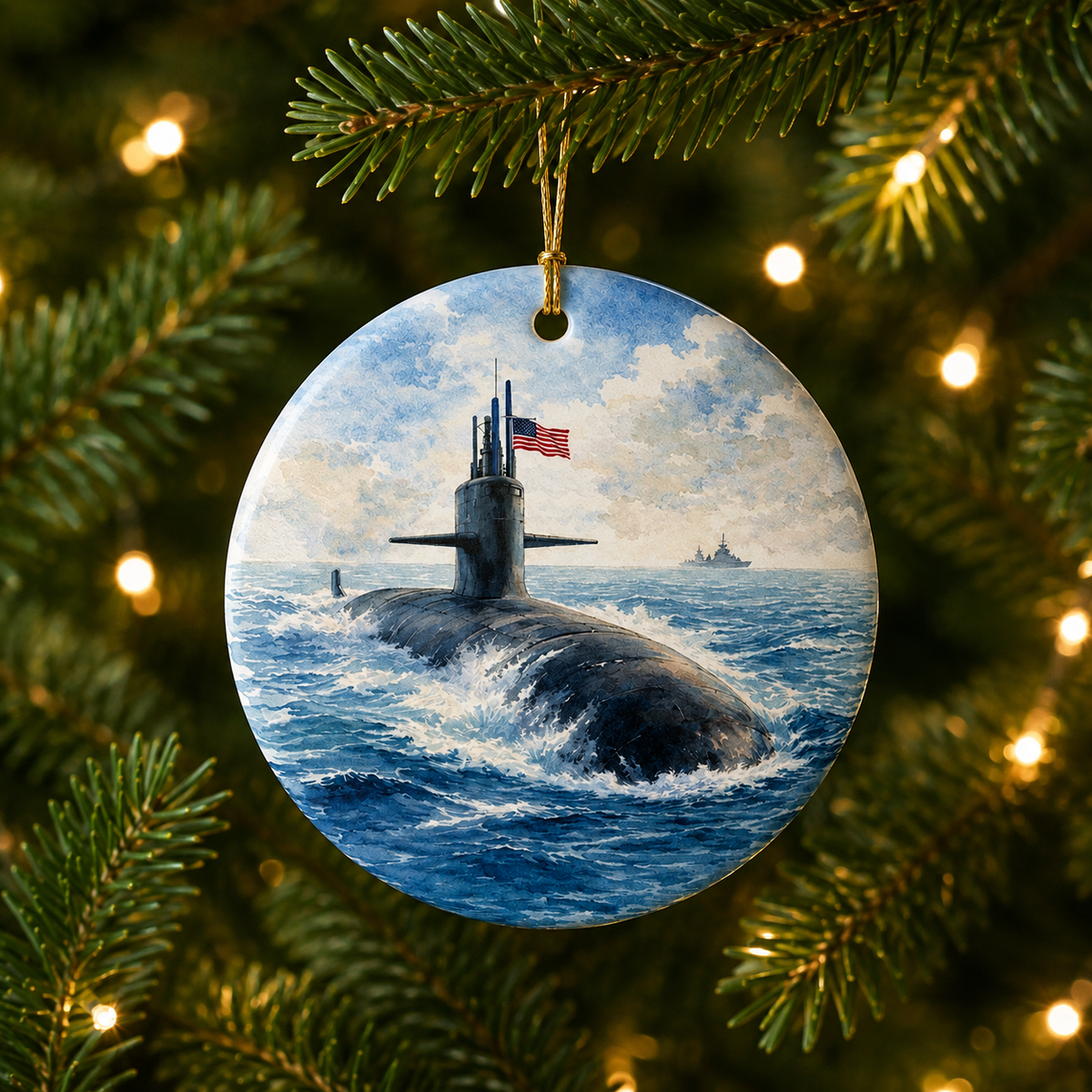 Submarine Ornament | Military Christmas Decor | Patriotic Gift