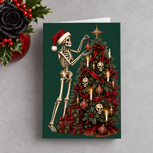 Gothmas Skeleton Christmas | Gothic Christmas Cards Set of 10