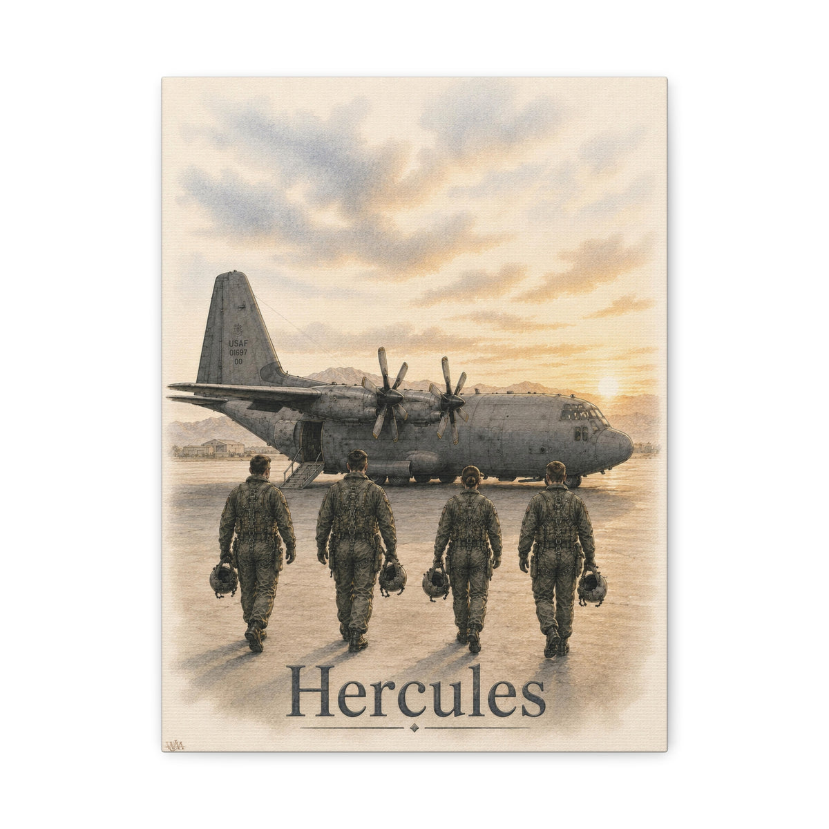 C-130 Hercules – Military Heritage Fine Art Canvas