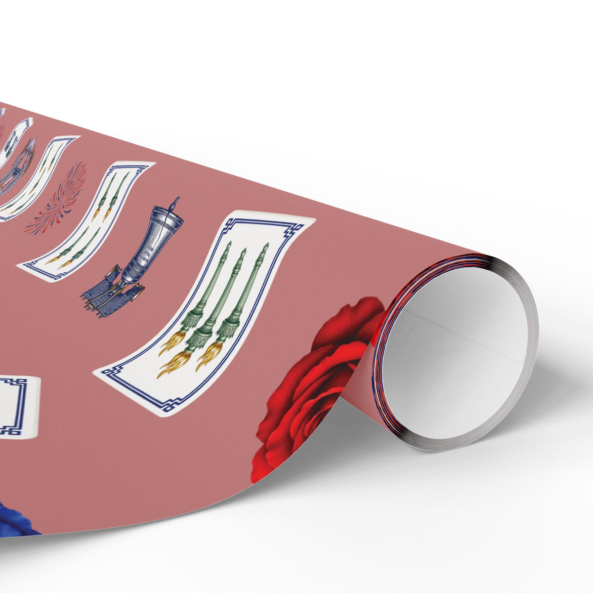 Red Liberty Mahjong Wrapping Paper | Patriotic Americana Gift Wrap