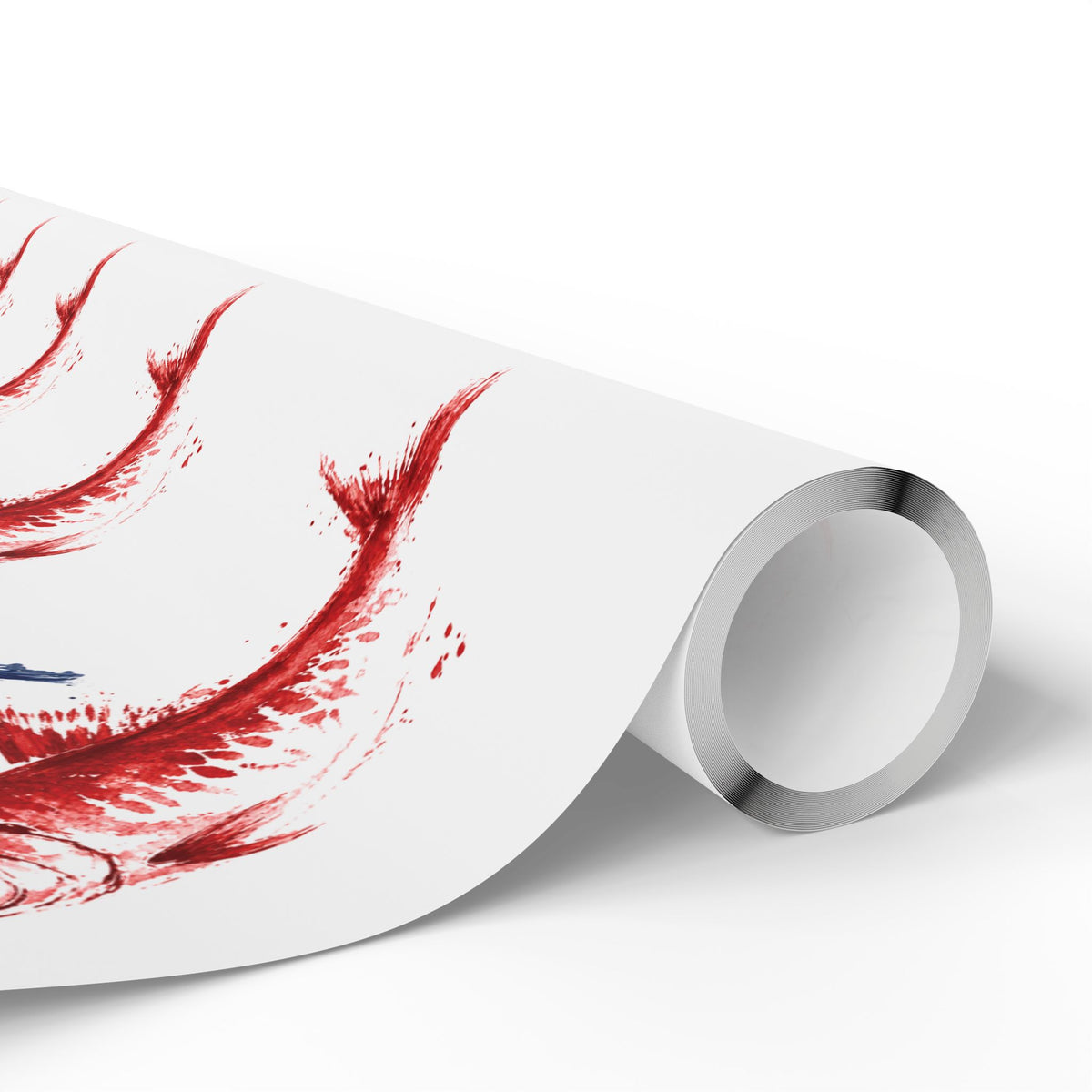 Red & Blue Sardine Wrapping Paper | Coastal Fish Gift Wrap