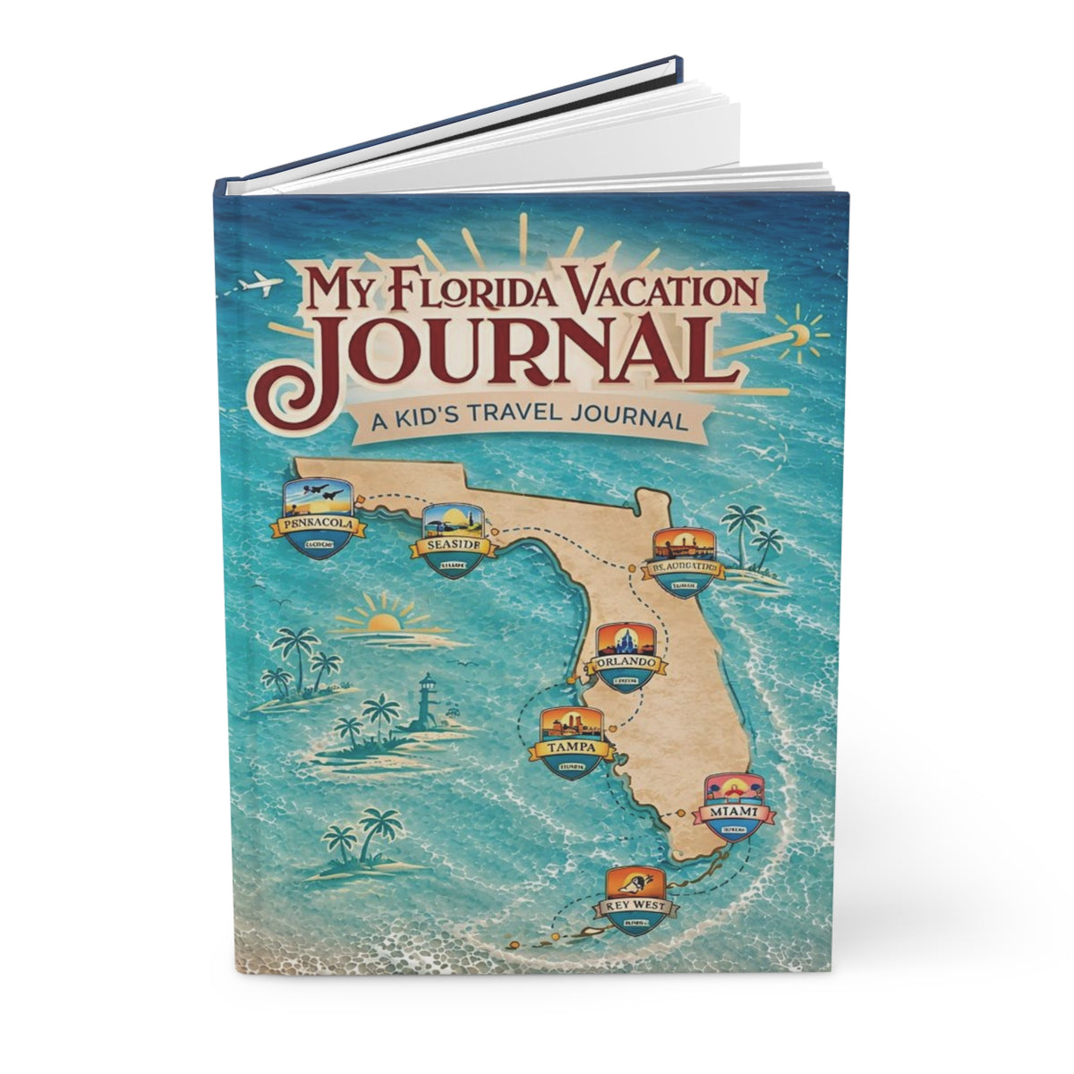 My Florida Vacation Hardcover Journal | Kids Travel Memory Book