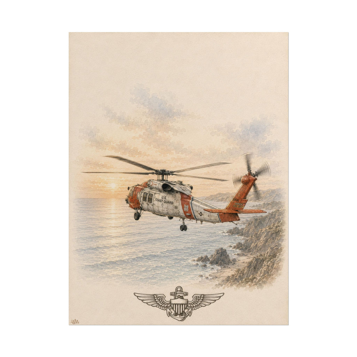 MH-60 Jayhawk | Rolled Fine Art Print | Military Heritage Collection