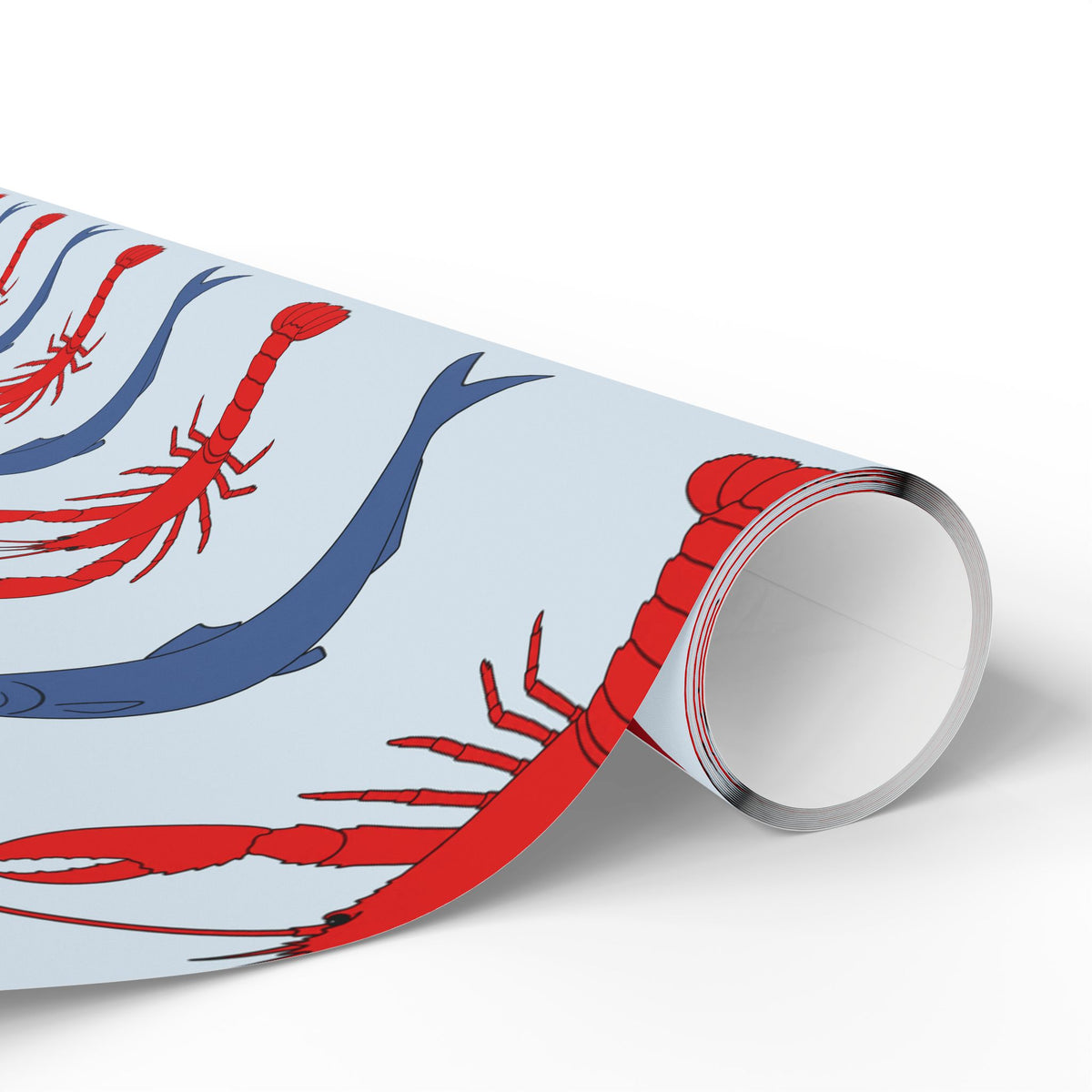 Coastal Lobster & Sardine Wrapping Paper | Red White & Blue Gift Wrap