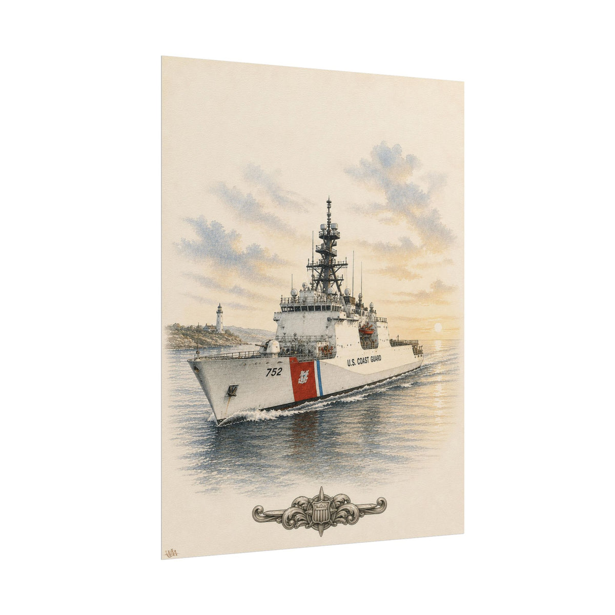 Cutter “Out to Sea” | Rolled Fine Art Print | Maritime Wall Art
