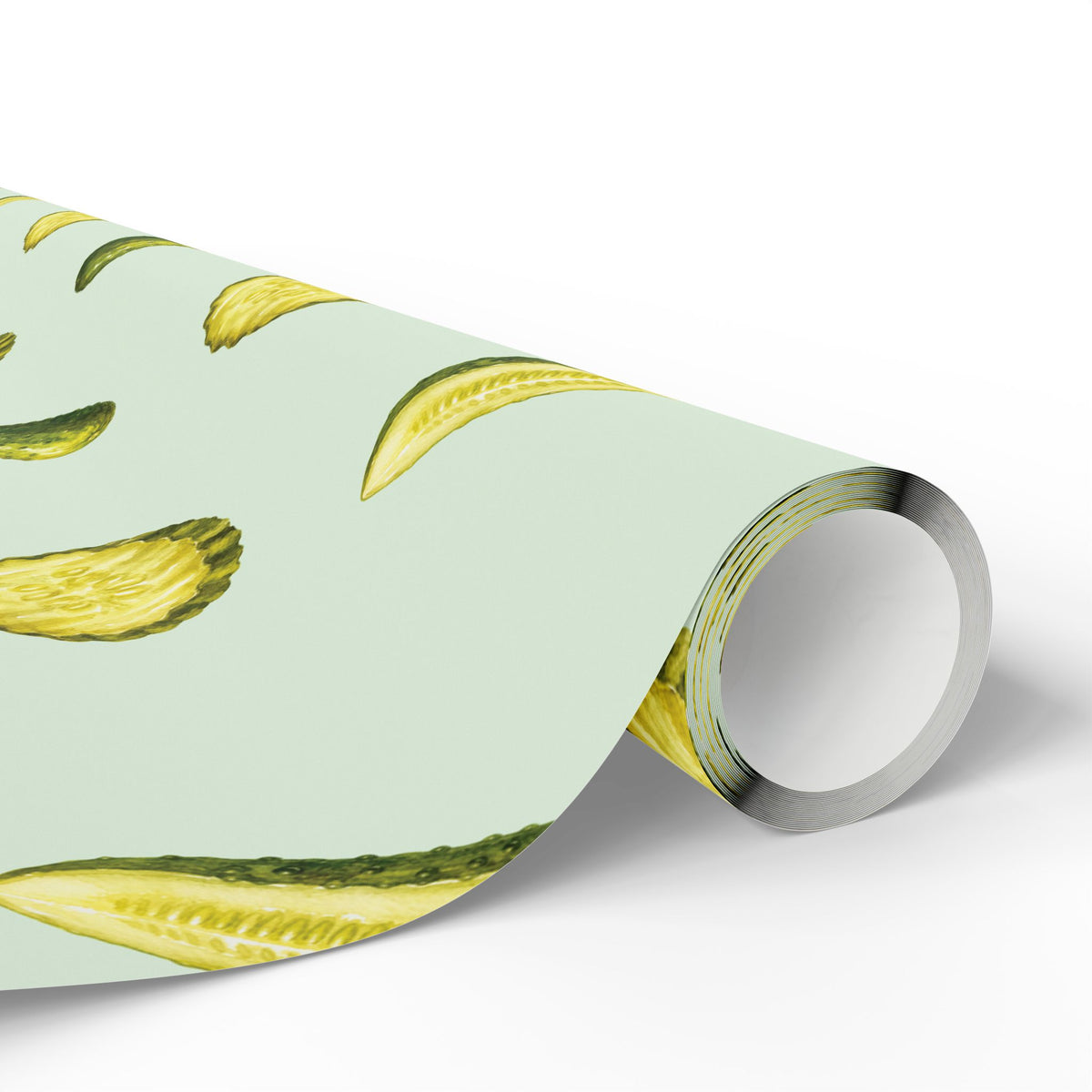 Large Pickle Wrapping Paper | Watercolor Dill Pickle Gift Wrap