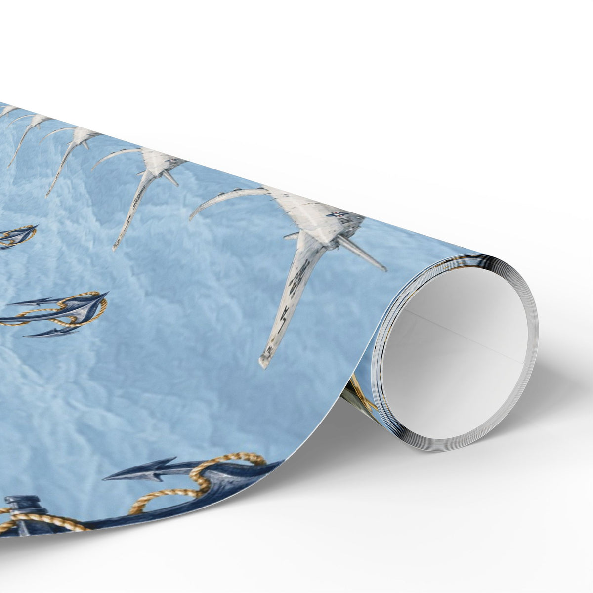 Naval Aviation & Maritime Watercolor Wrapping Paper | Military Gift Wrap