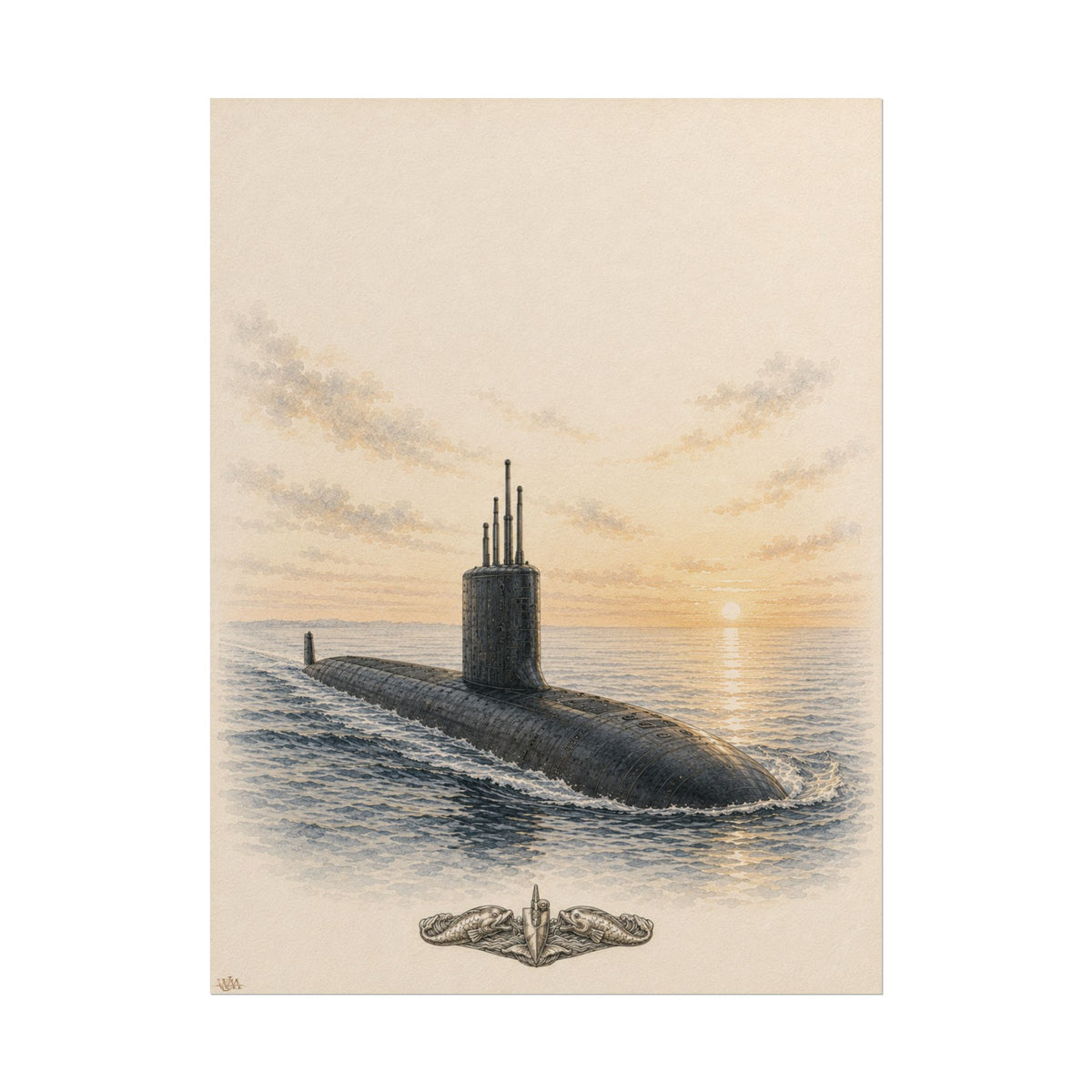 Virginia-Class Submarine | Fine Art Print | Military Heritage