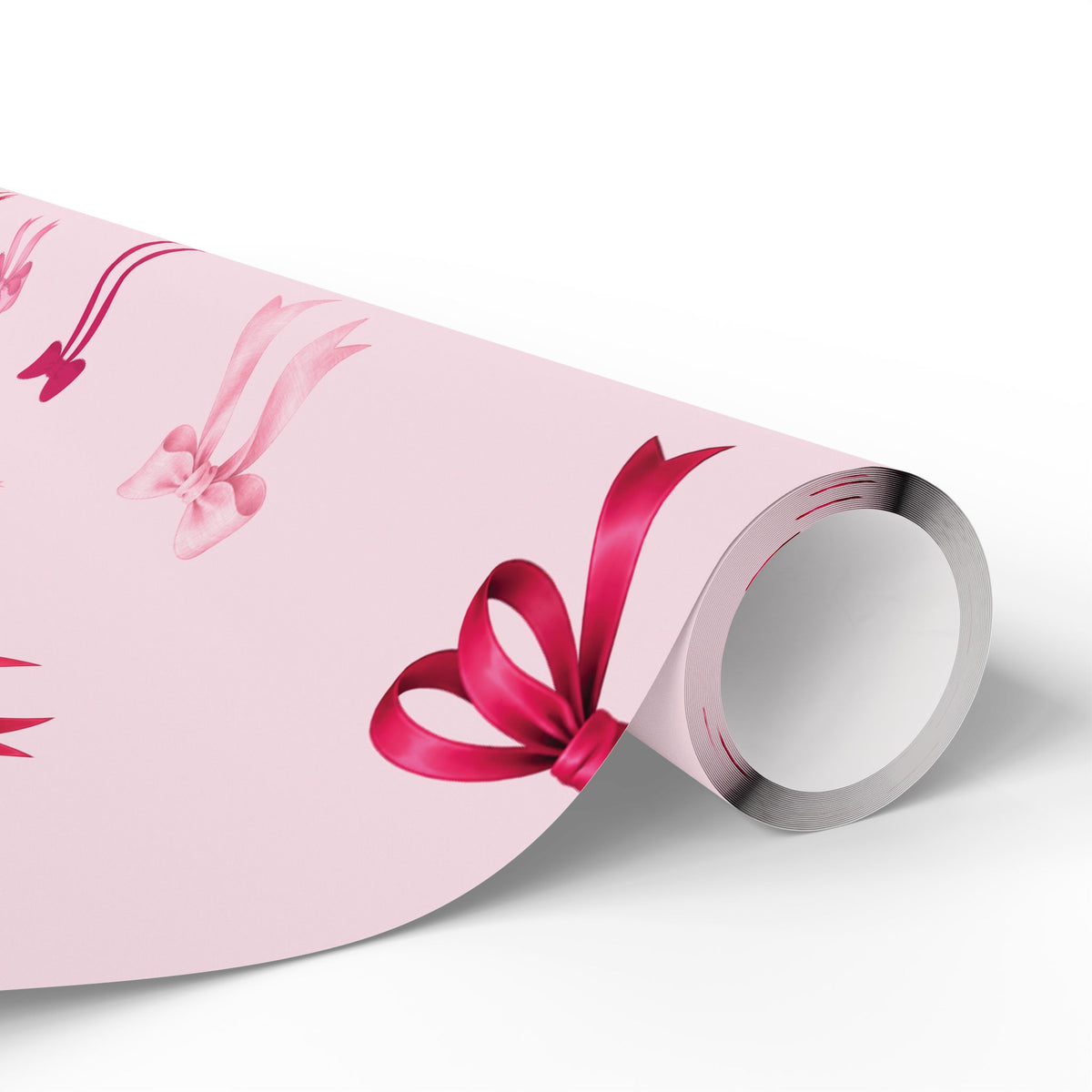 Pink Bow Wrapping Paper | Blush Ribbon Gift Wrap