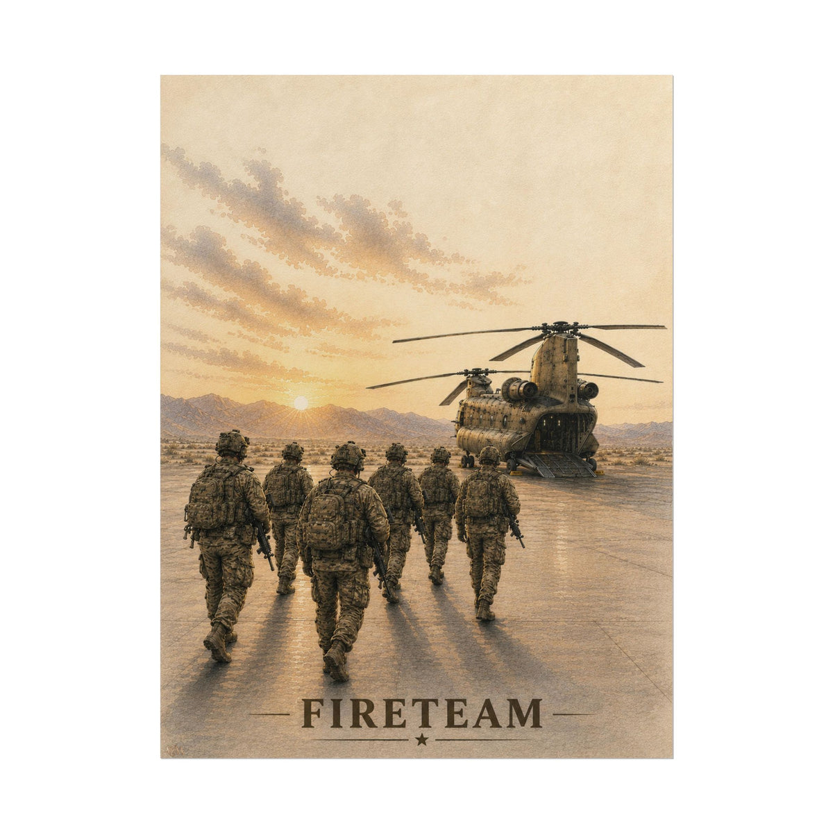 Fire Team “Mission Ready” | Military Fine Art Print