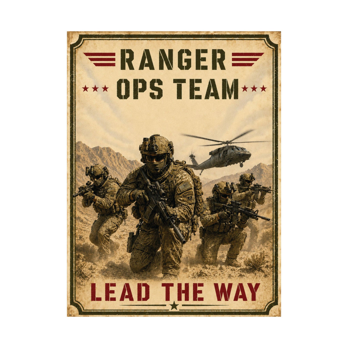 Special Operations Team Vintage Poster | Tactical Military Wall Art