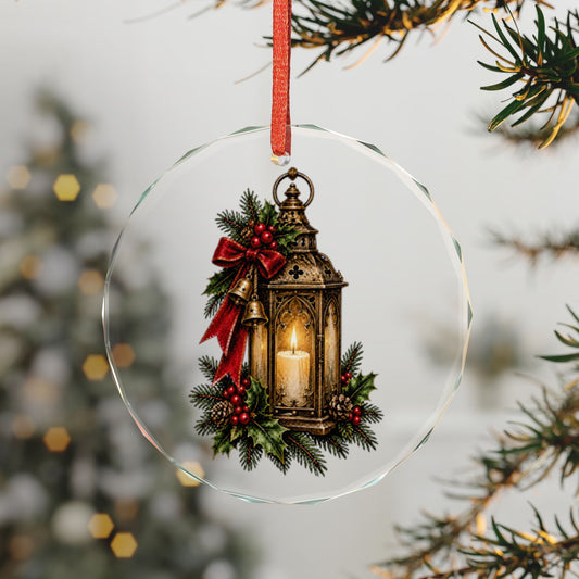 Gothmas Plague Doctor Lantern | Gothic Christmas Glass Ornament
