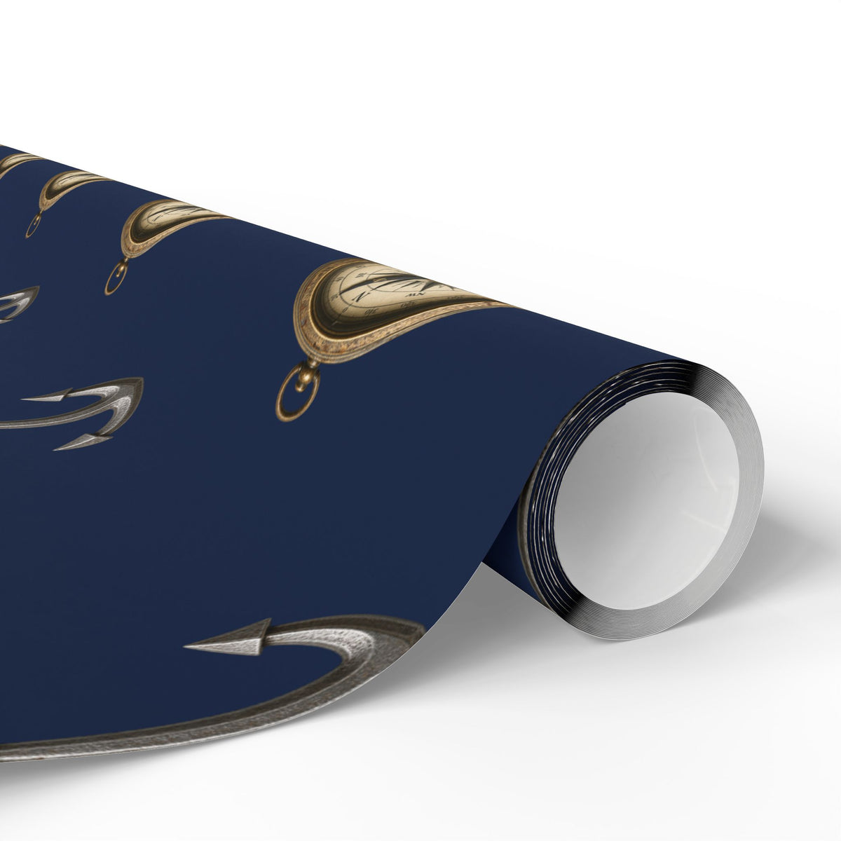 Navy Nautical Wrapping Paper | Anchors & Maritime Gift Wrap