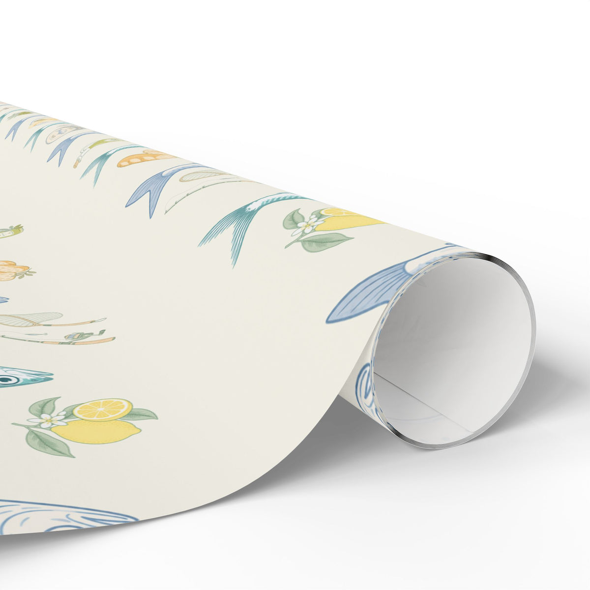 Preppy Sardine Wrapping Paper | Coastal Mediterranean Gift Wrap