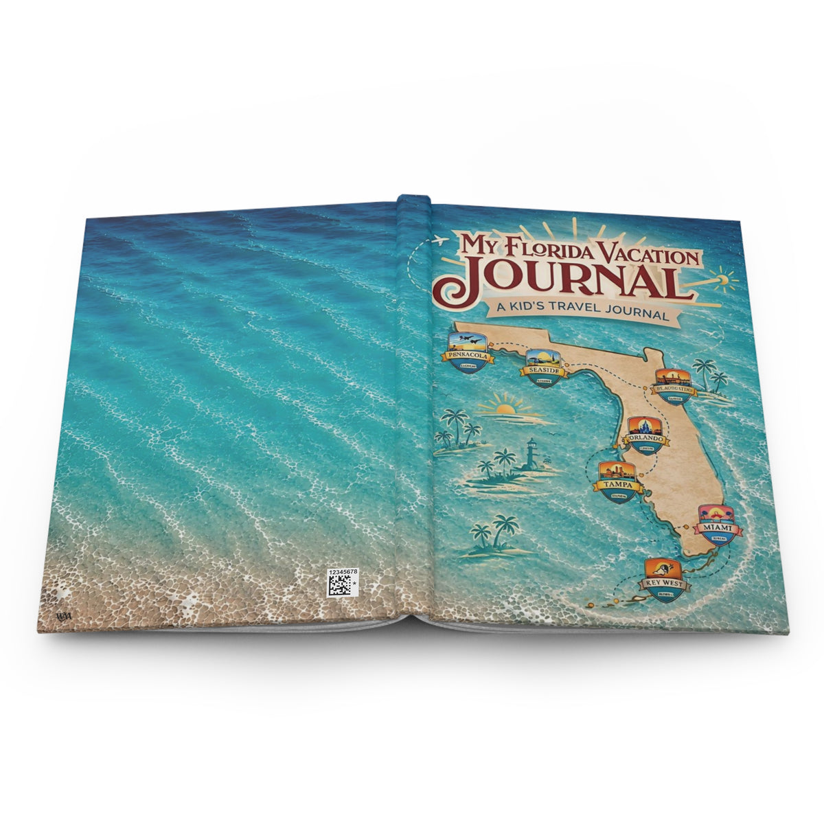 My Florida Vacation Hardcover Journal | Kids Travel Memory Book