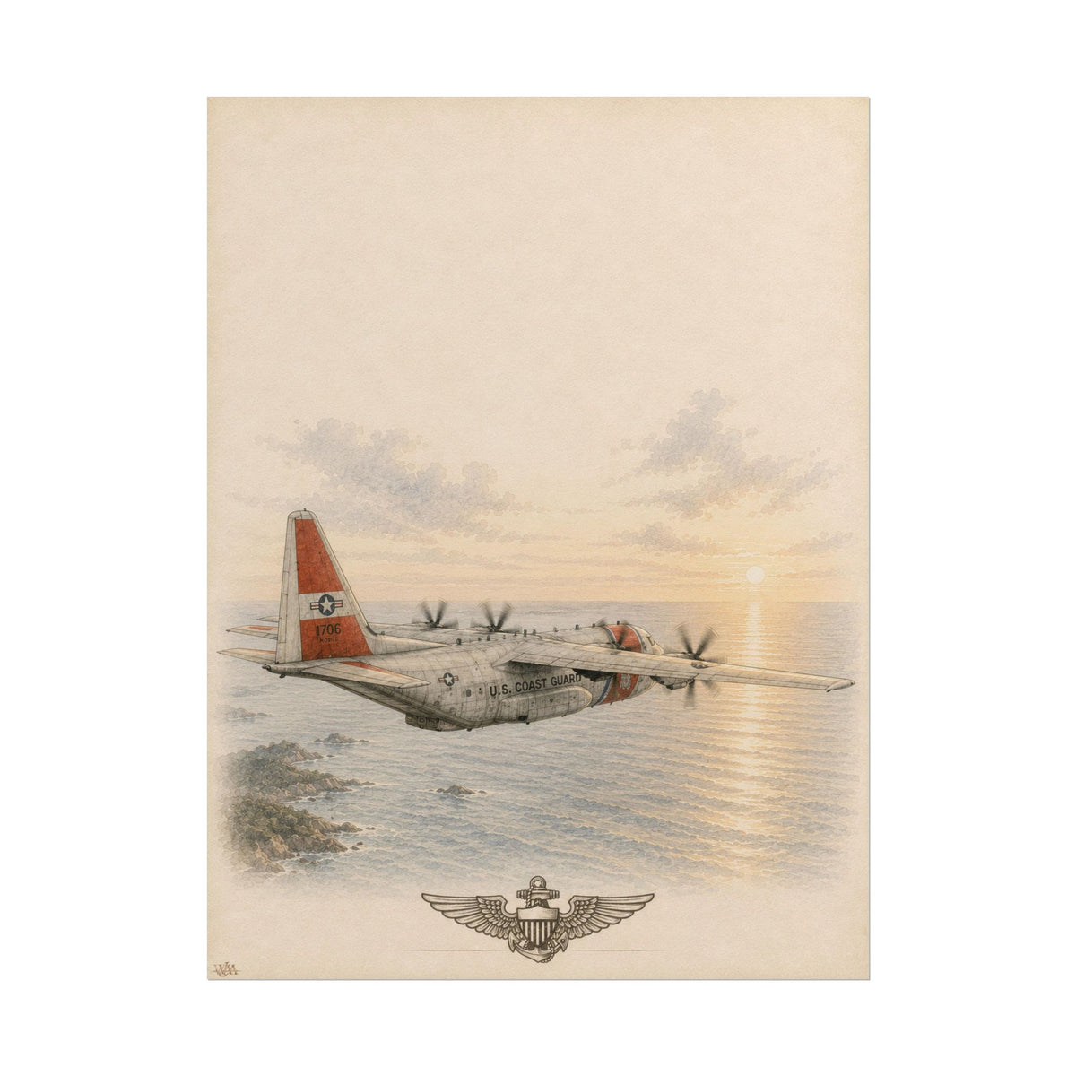 C-130J Hercules “On the Watch” | Rolled Fine Art Print