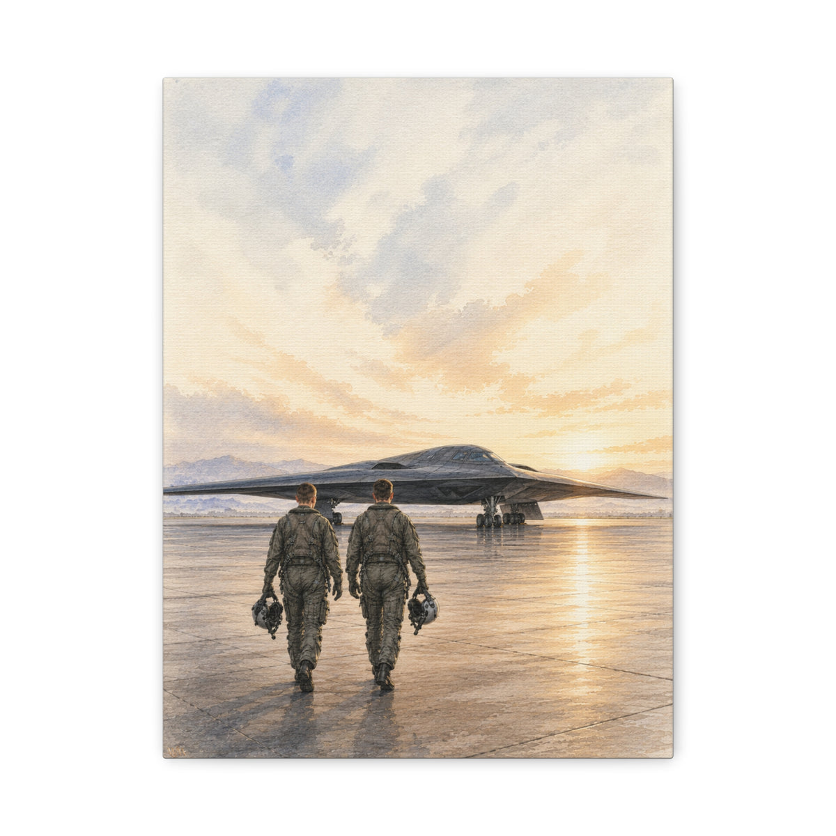 B-2 Spirit at Sunset — Stealth Aviation in Fine Art
