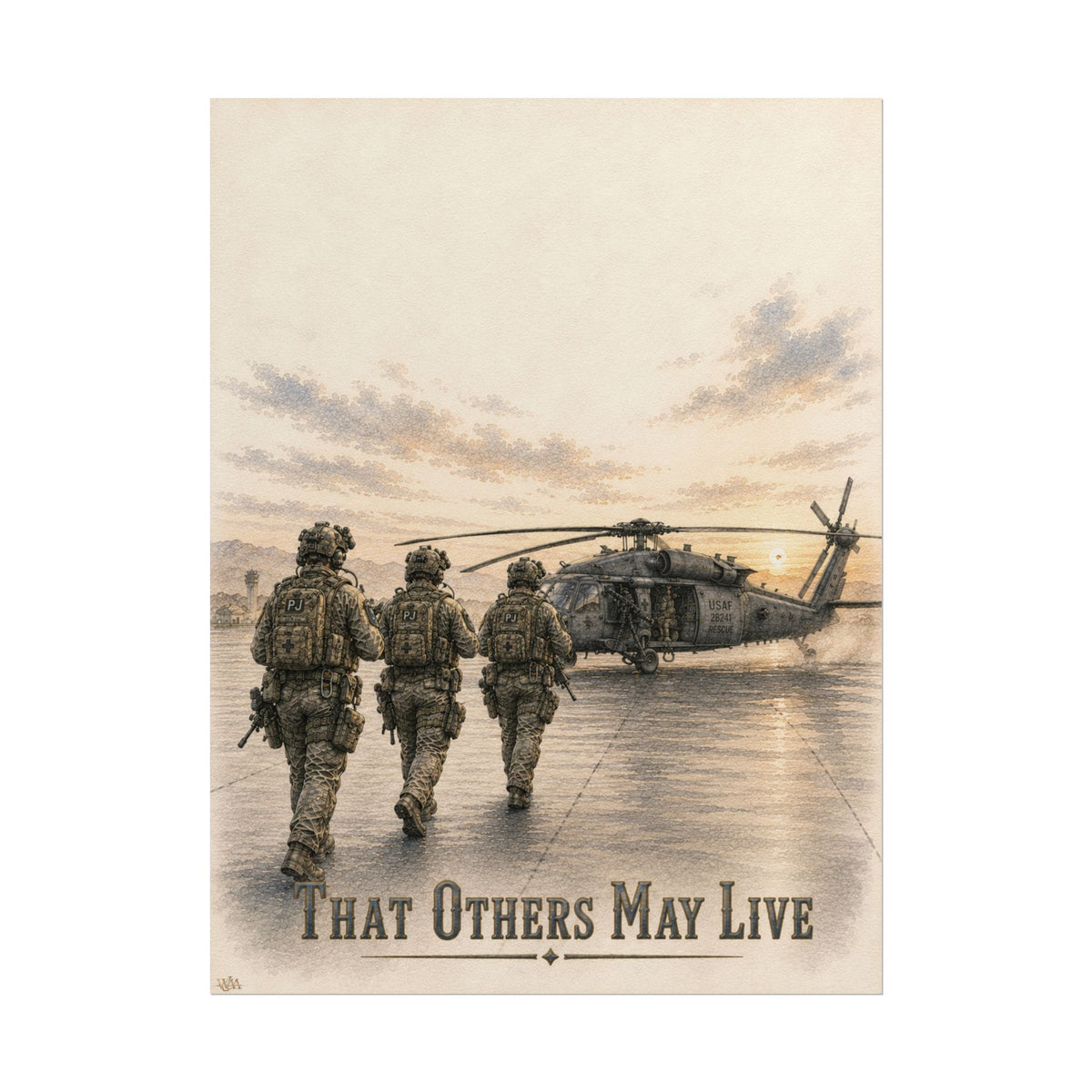 Pararescue Team | Rolled Fine Art Print | Military Heritage Collection