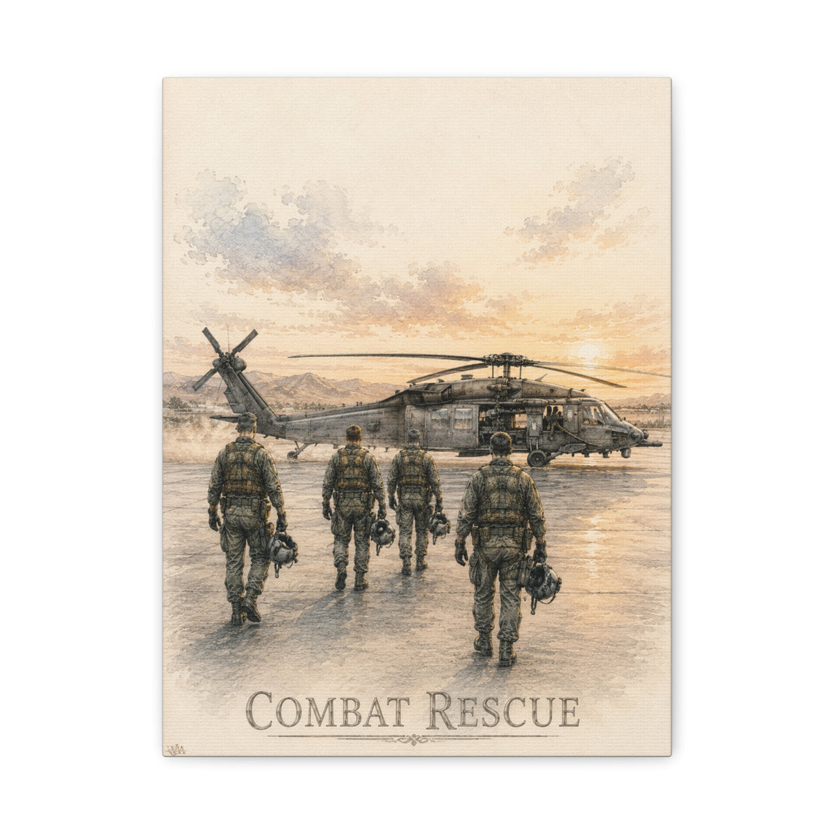 Combat Rescue | Fine Art Canvas Print | Military Heritage Collection