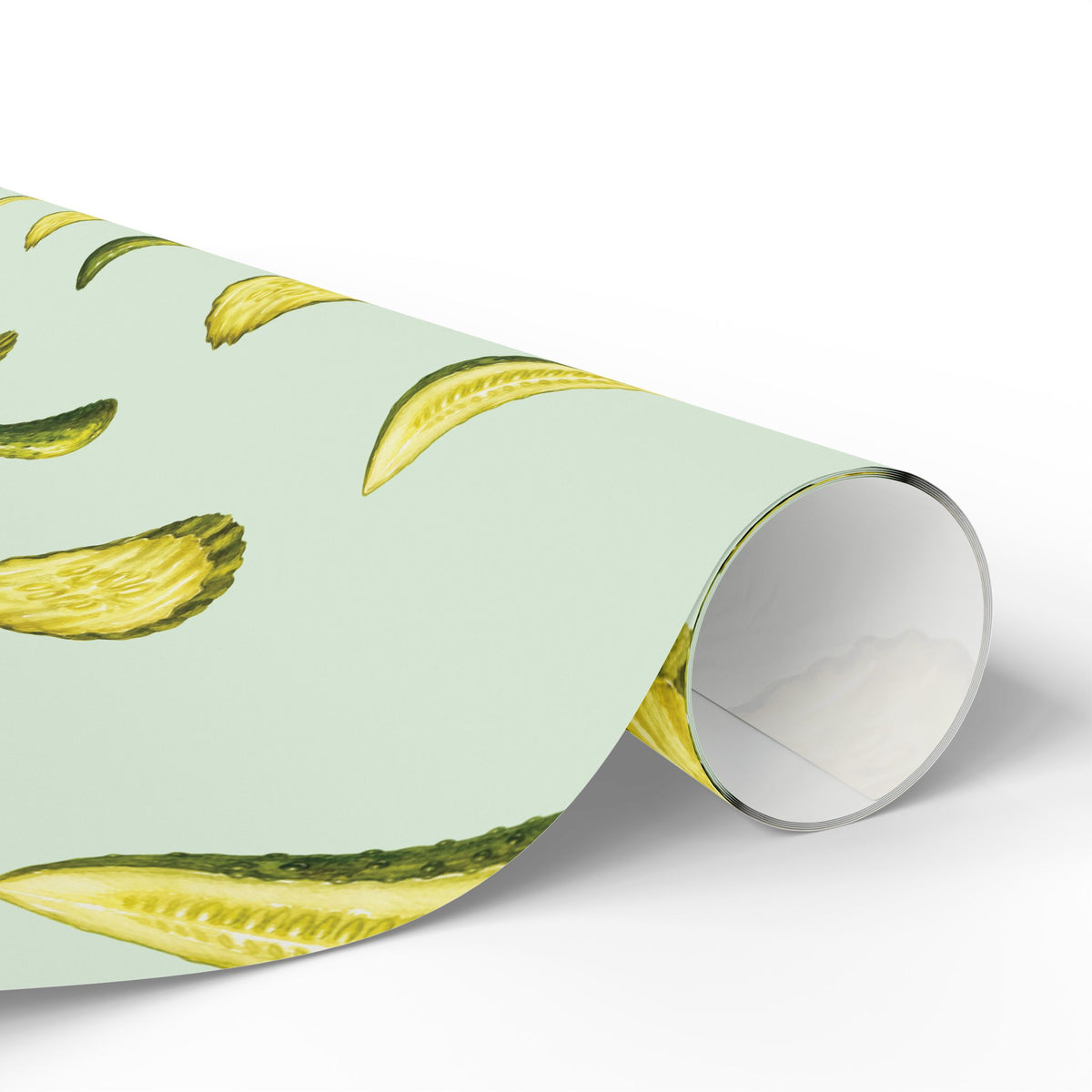 Large Pickle Wrapping Paper | Watercolor Dill Pickle Gift Wrap