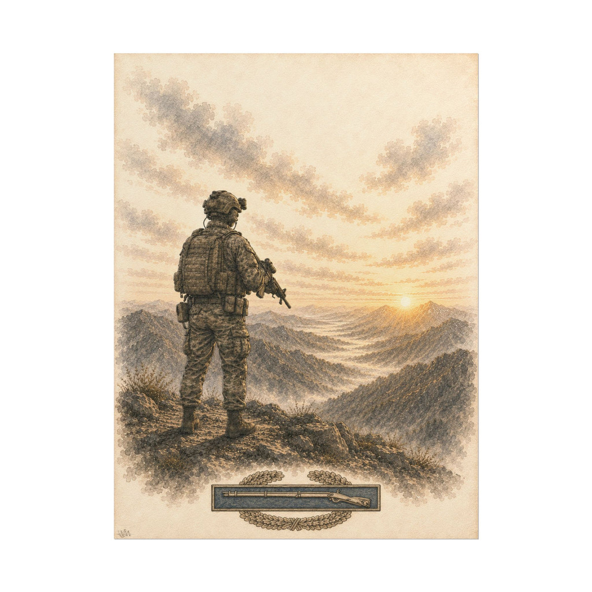 Infantry Soldier | Fine Art Print | Military Heritage Collection