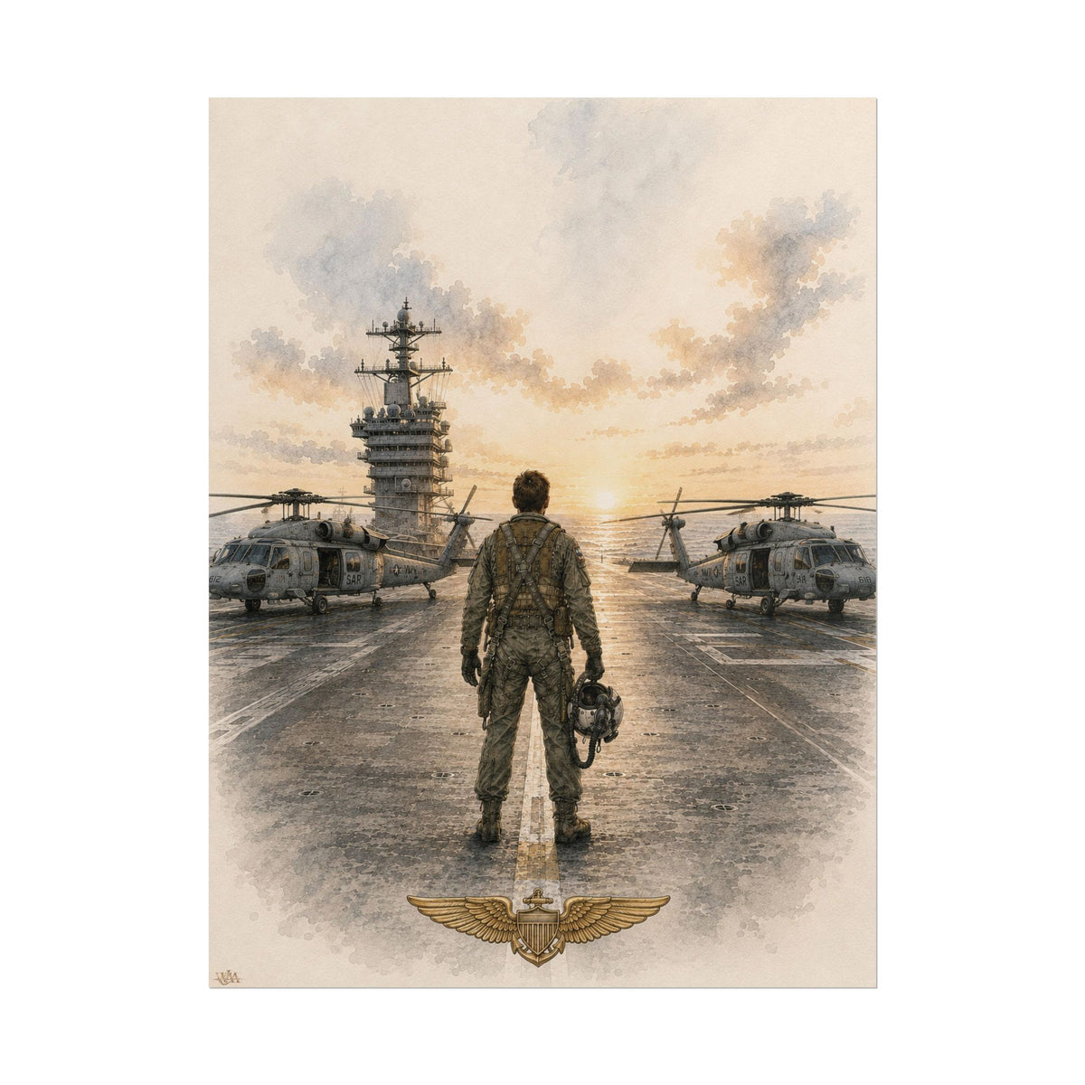 Search & Rescue Pilot “Flight Deck” | Rolled Fine Art Print