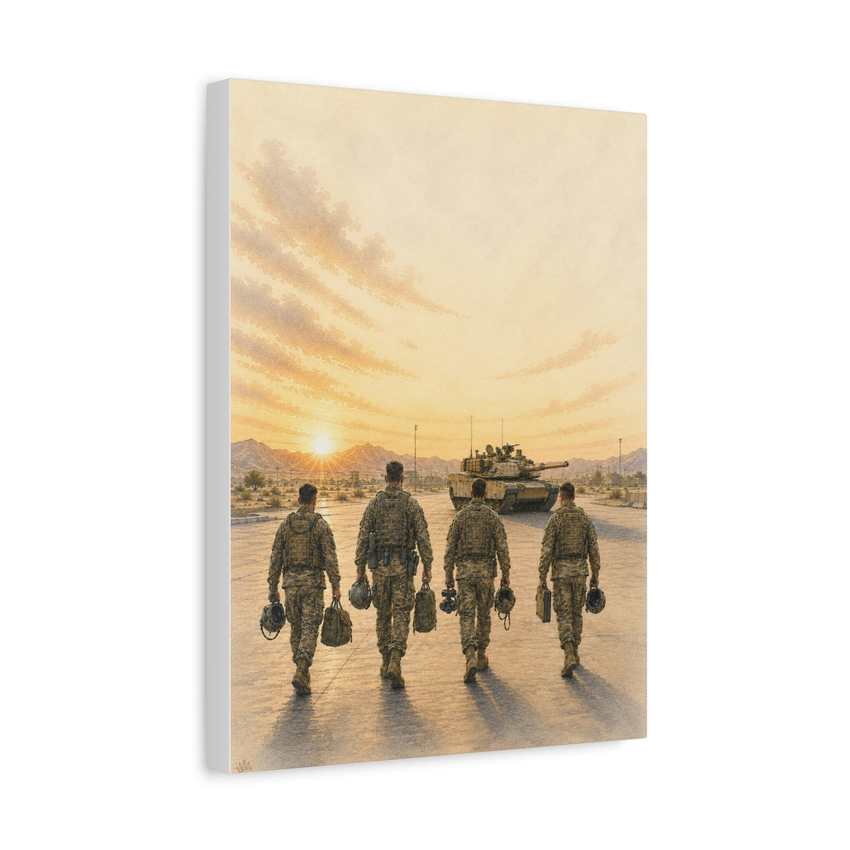 Tank Crew on Mission | Fine Art Canvas Print | Military Heritage Art