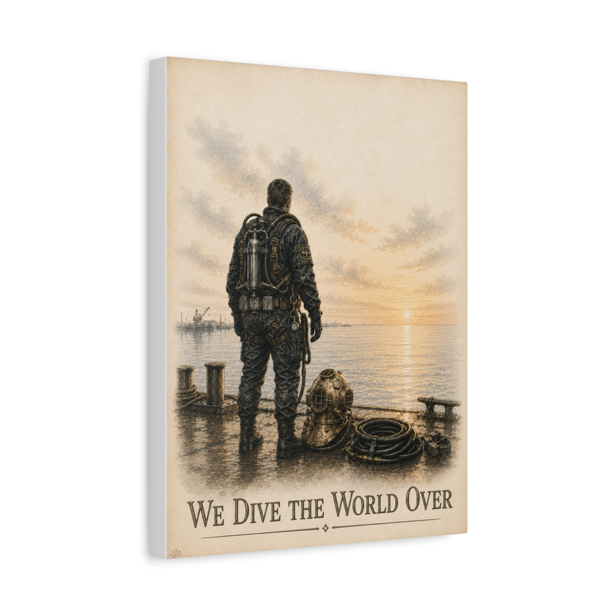 Naval Diver | Fine Art Canvas Print | Military Heritage Collection