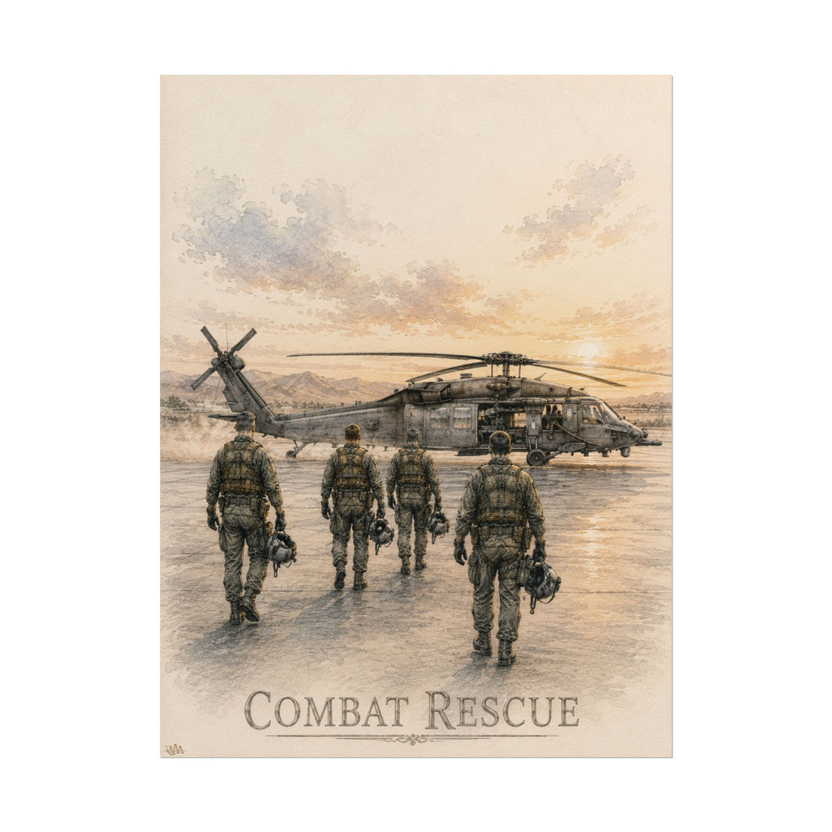 Combat Rescue Aircrew | Fine Art Print | Military Heritage
