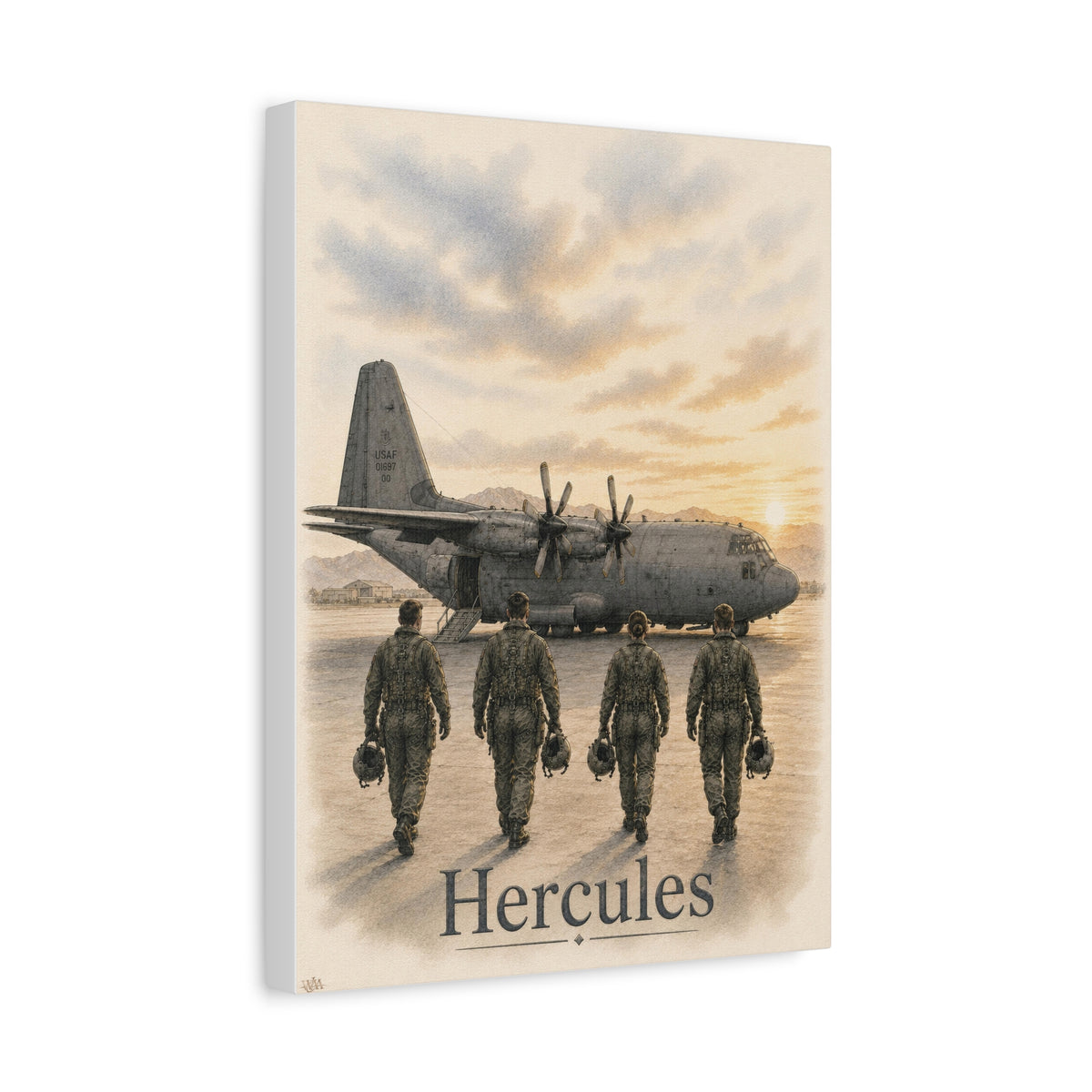 C-130 Hercules – Military Heritage Fine Art Canvas