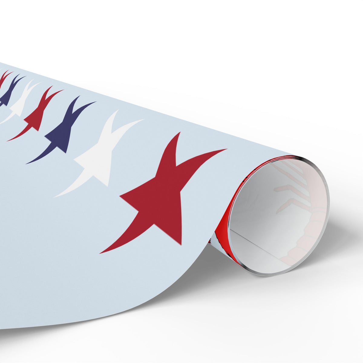 Coastal Lobster & Sardine Wrapping Paper | Red White & Blue Gift Wrap