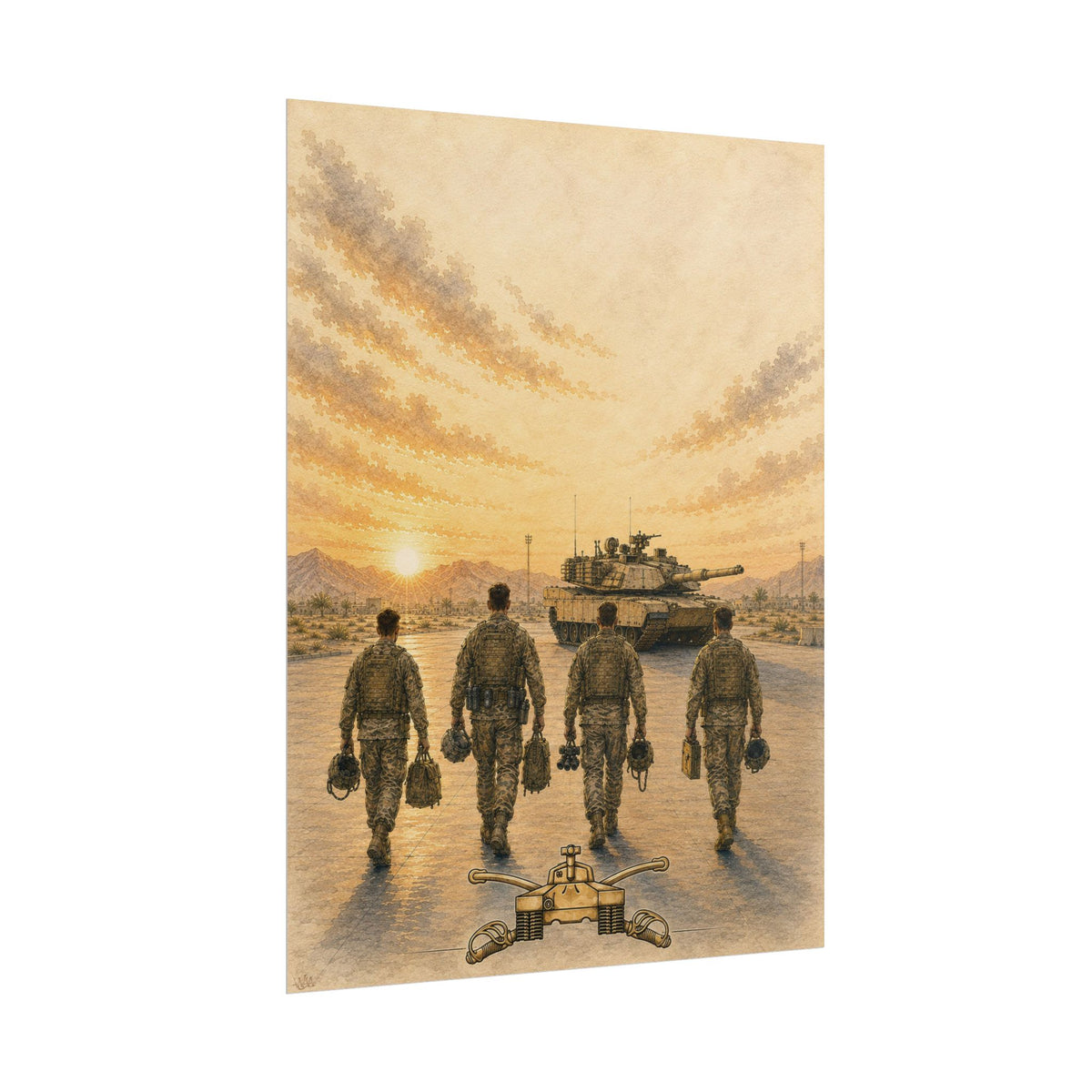 Abrams Tank Crew “On the Way” | Military Fine Art Print