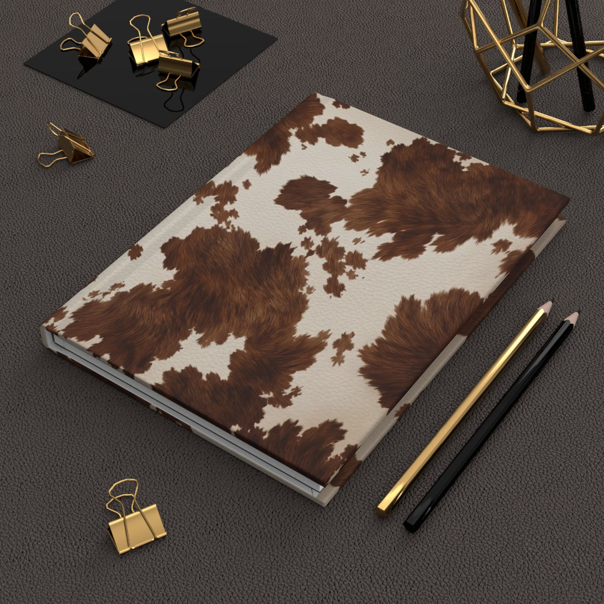 Holy Cow! – Brown Cowhide Western Hardcover Journal