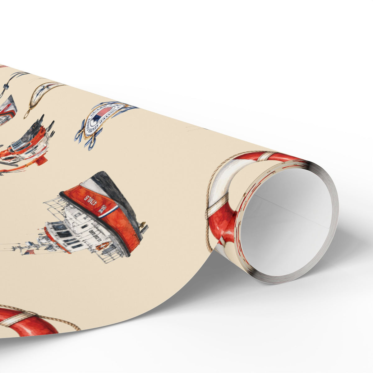 Maritime Aviation & Rescue Watercolor Wrapping Paper | Nautical Gift Wrap