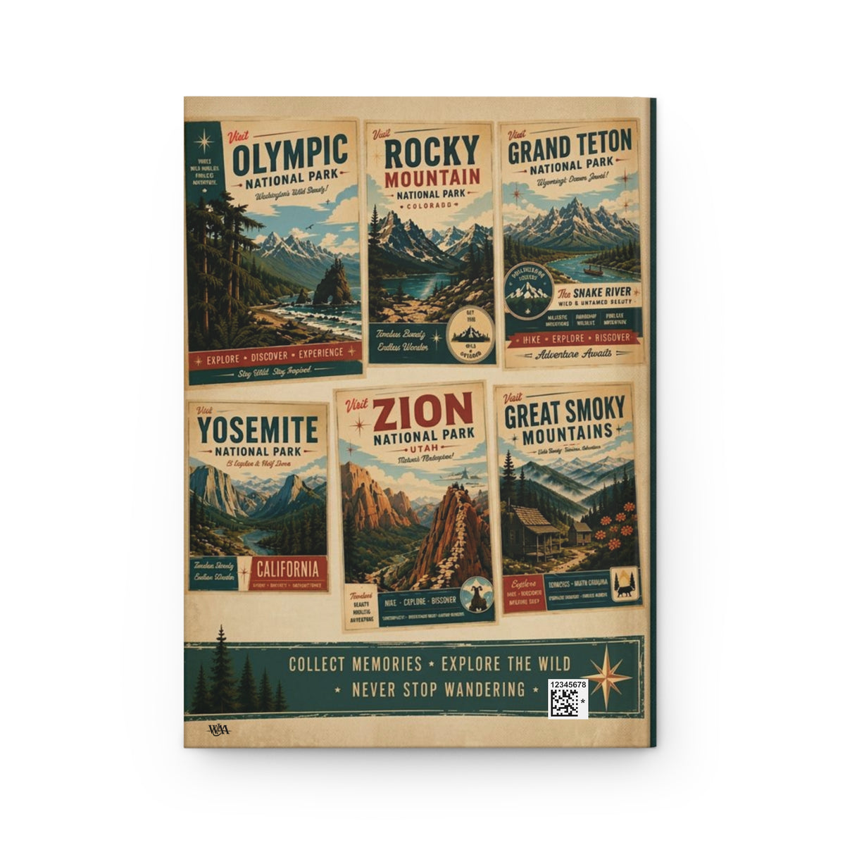 National Parks Hardcover Journal | Vintage Travel Notebook
