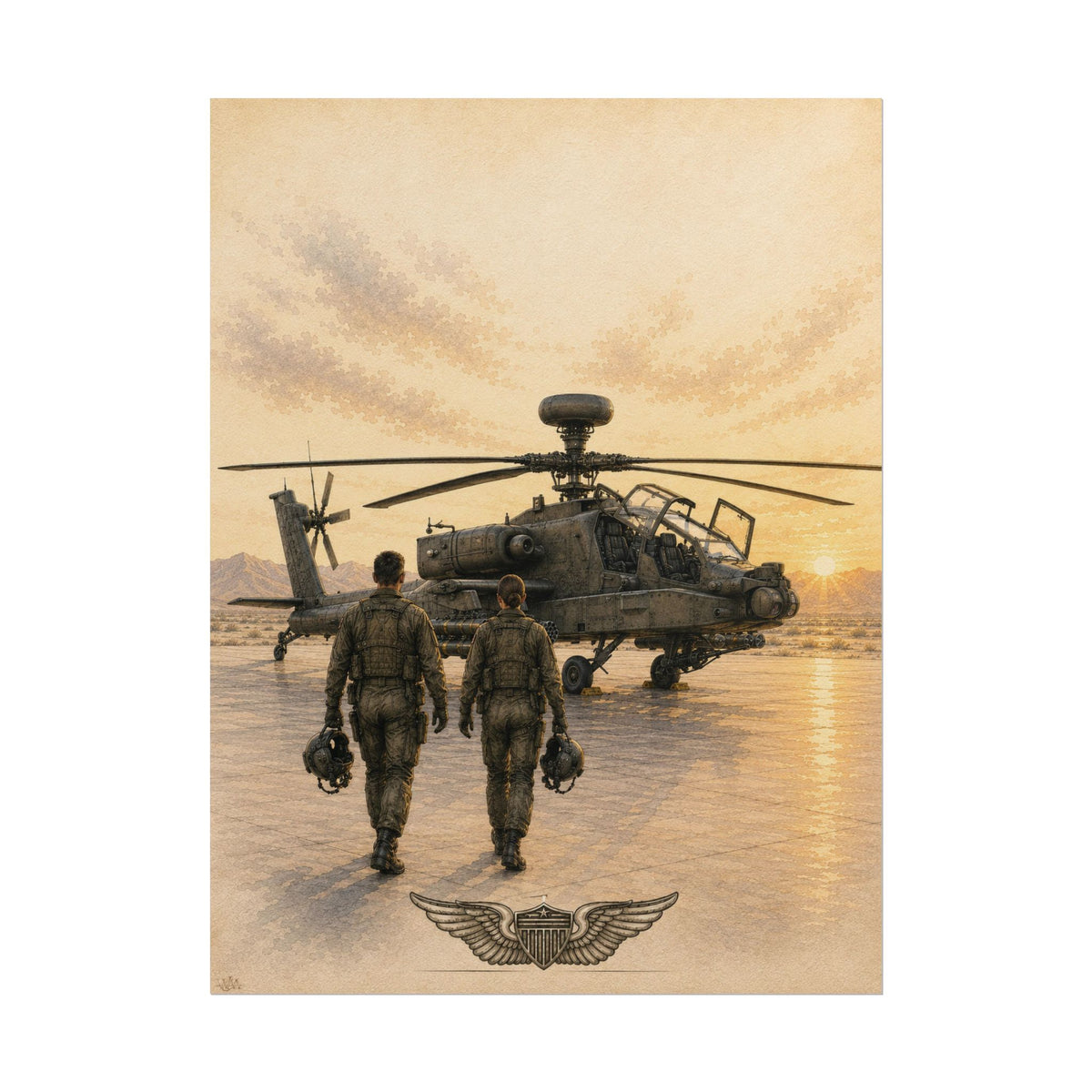 Apache Flight Crew “Ready to Fly” | Military Fine Art Print
