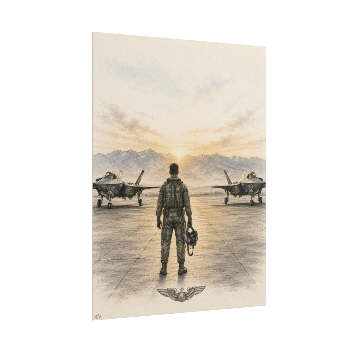 F-35 Pilot “At Sunrise” | Rolled Fine Art Print