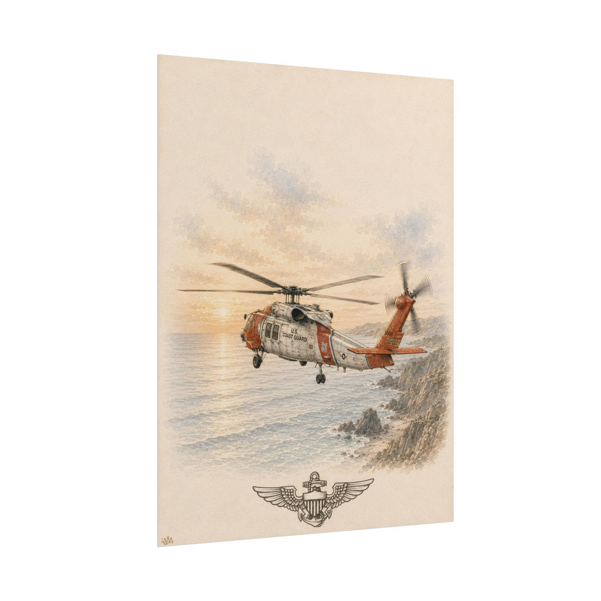 MH-60 Jayhawk | Rolled Fine Art Print | Military Heritage Collection