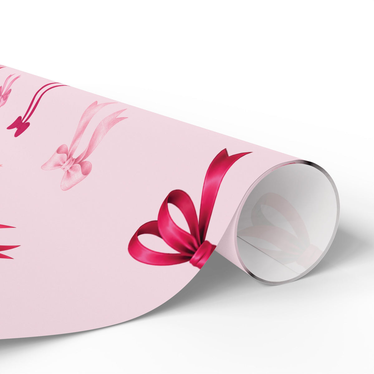 Pink Bow Wrapping Paper | Blush Ribbon Gift Wrap