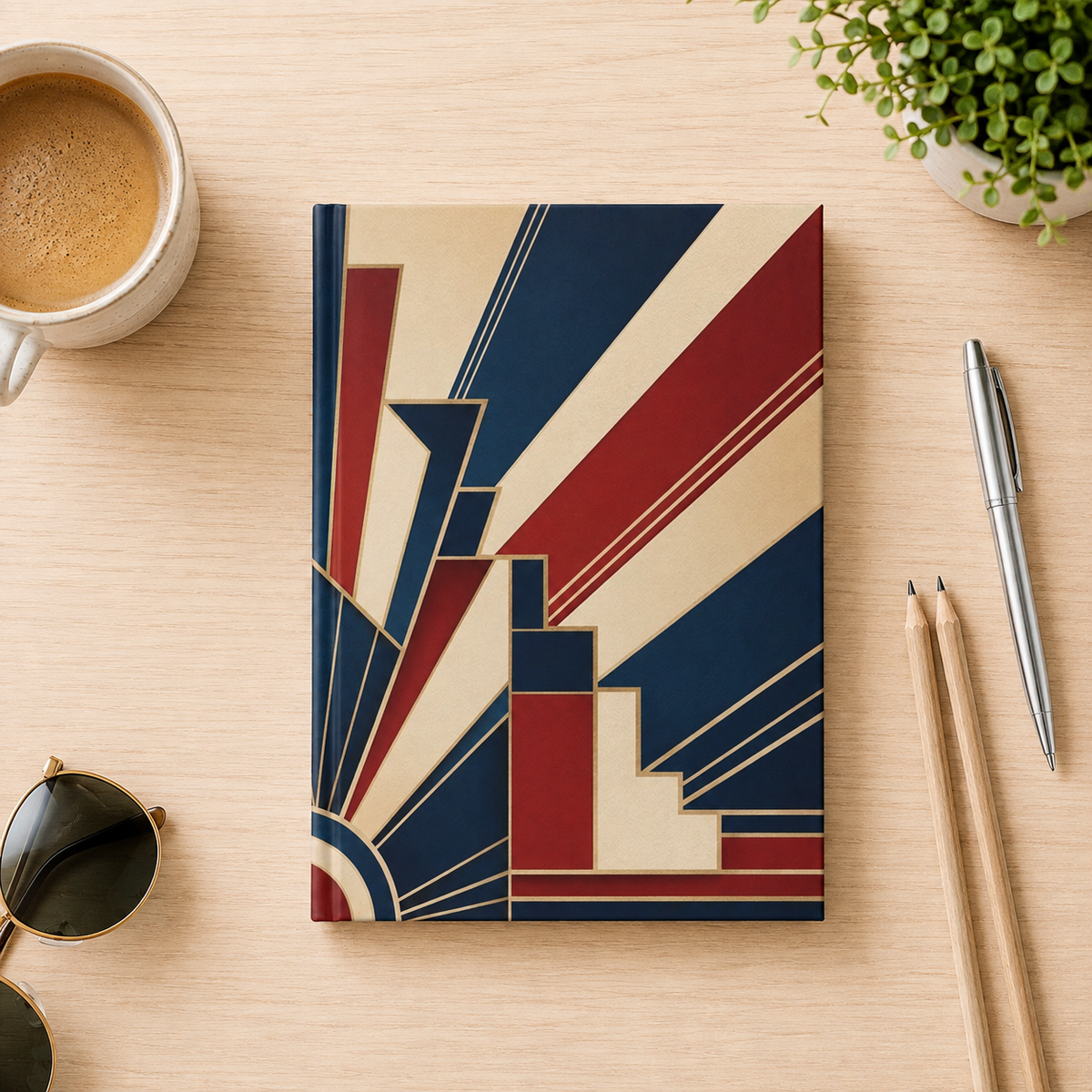 Retro Americana Angler Hardcover Journal – Red, White & Blue