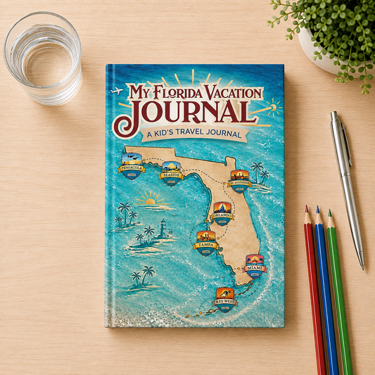 My Florida Vacation Hardcover Journal | Kids Travel Memory Book