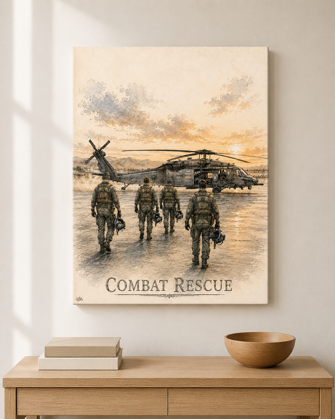 Combat Rescue | Fine Art Canvas Print | Military Heritage Collection