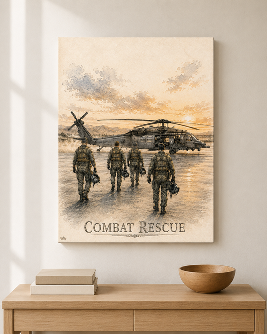 Combat Rescue | Fine Art Canvas Print | Military Heritage Collection