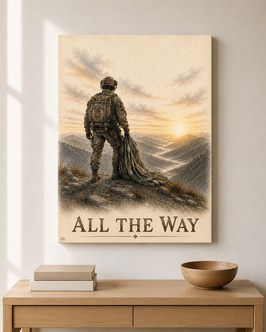 Airborne “All The Way” | Fine Art Canvas Print | Military Heritage Collection