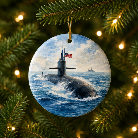 Submarine Ornament | Military Christmas Decor | Patriotic Gift